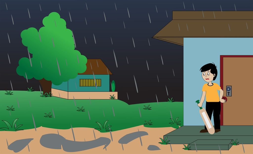Boy House Garden Rain Sad Weather  - Neha_Kumari / Pixabay
