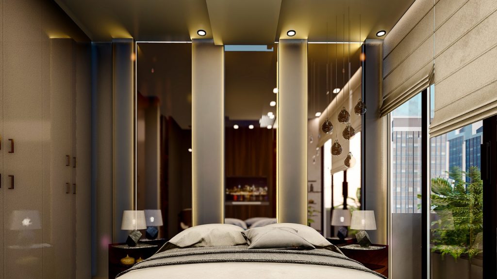 Hotel Room Interior Design Bedroom  - hshotels / Pixabay