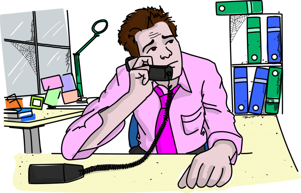Employee Working Unhappy Phone Call  - PaliGraficas / Pixabay