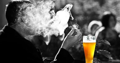 man, smoke, beer