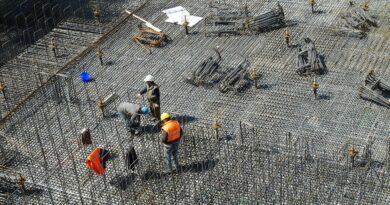 construction site, construction workers, building