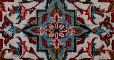 red white and black floral textile