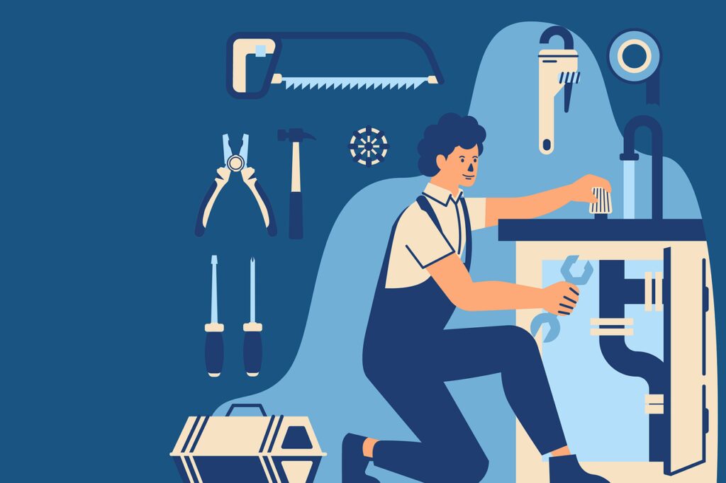 plumber, man, repair