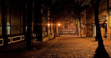 alley, street, night