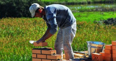 mason, brick, level